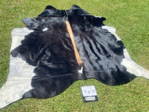 a180. Black White and Red  Cowhide
